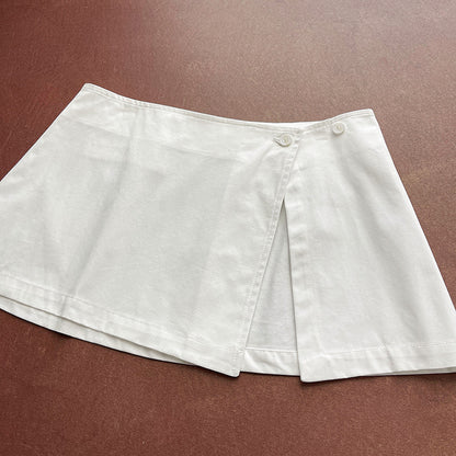 2025  spring new white two-piece fart curtain + casual pants, Korean generation high-end wide-leg trousers 2511