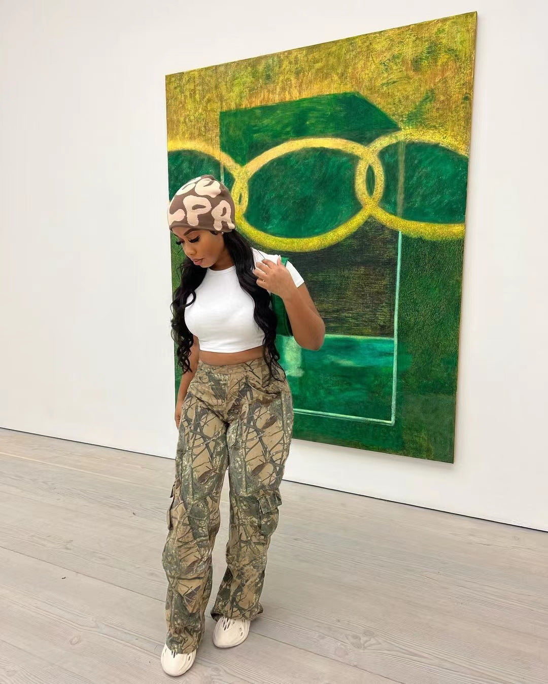 FLOWERSVERSE  T23318 European and American Women's Clothing Fashion Casual Camouflage Printed Overalls Exclusive for Cross-Border One Piece Dropshipping