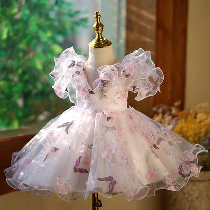 flowersverse Girl's Dress Little Girl FARCENT Umbrella Princess Dress Children's Host Piano Performance Children's Day Performance Costume