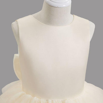 flowersverse Flower Girl Wedding Bridal Gown Little Girl Birthday Dress Pettiskirt Children Catwalk Show Host Costume for Piano Performance