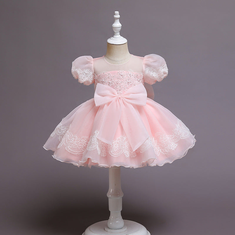 flowersverse Hot Selling Girls Baby Dress for One Year Old Birthday Wedding Flower Girl Children Princess Dress Costume for Piano Performance Dress