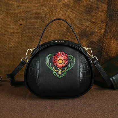 FLOWERSVERSE  High Quality Crossbody Bag Women's Shoulder Bag Crossbody Women's High-Grade Leather Women's Bag Lady's Bags Cowhide Bag Guangzhou Box