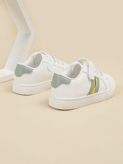 flowersverse Spring and Autumn Low-Top Sneakers Girls' Fashionable White Shoes Casual Boy's Shoes