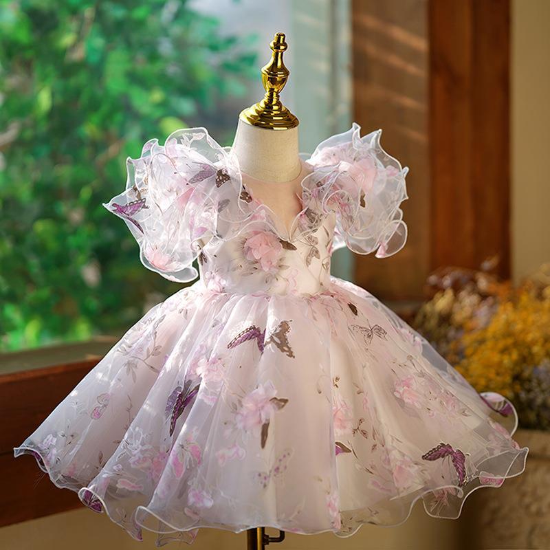 flowersverse Girl's Dress Little Girl FARCENT Umbrella Princess Dress Children's Host Piano Performance Children's Day Performance Costume