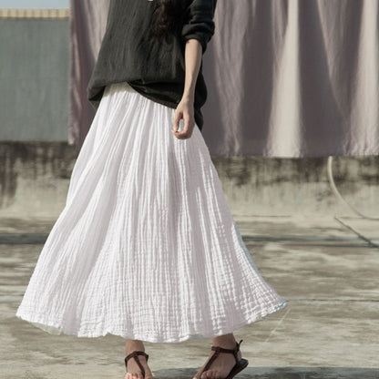 simple design, white texture, natural wrinkle, elegant skirt