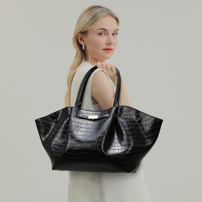 2025 Handbag New hot-selling stone pattern wing bag large capacity high-end tote bag fashionable texture large bag women