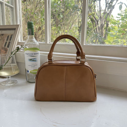 FLOWERSVERSE  Summer Popular Work Commuter Bag Texture Large Capacity Women's Handbag Retro Boston Bowling Bag