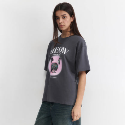 n style women's round neck trendy brand printed letter T-shirt summer street n casual trend top