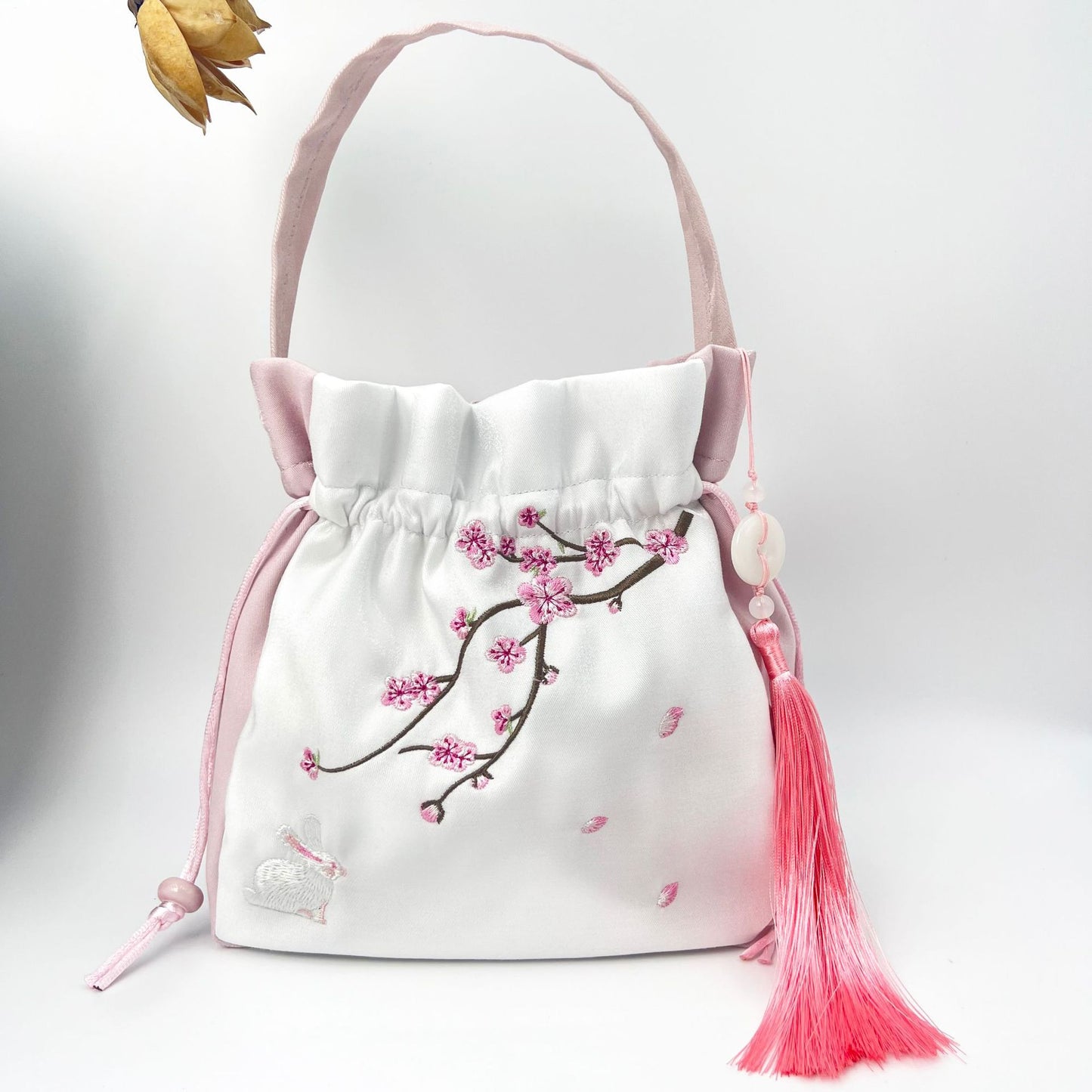 FLOWERSVERSE  Spring Outing with Embroidered Han Chinese Clothing Crossbody Bag Antiquity Bag Artistic Tassel National Style Casual All-Match Clutch Bag Large Capacity