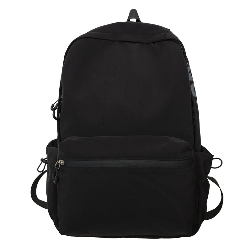 2025 popular lightweight solid color schoolbag female college student travel fashion high school student large capacity backpack middle school student backpack