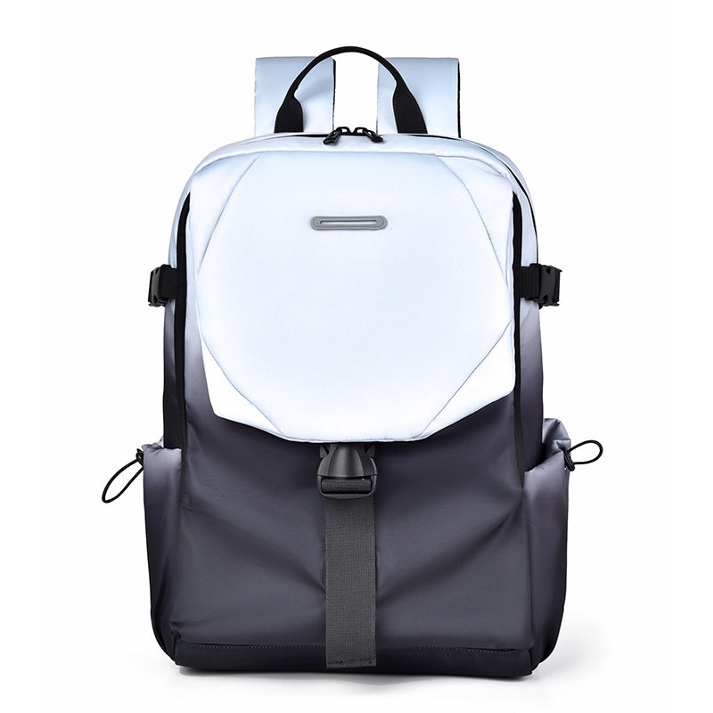 2025  new men's backpack advanced sense gradual change backpack large capacity leisure commuting computer bag student schoolbag