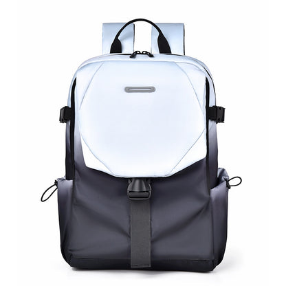 2025  new men's backpack advanced sense gradual change backpack large capacity leisure commuting computer bag student schoolbag