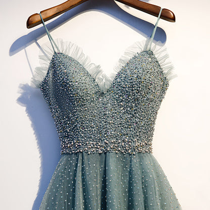 Banquet evening dress women 2025 new long and thin can usually wear host dress temperament party dress