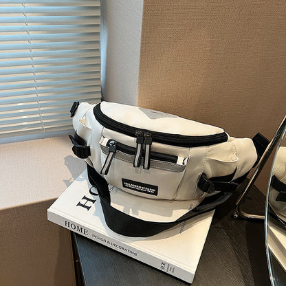 FLOWERSVERSE New Chest Bag Men's Japanese Harajuku Tooling Style Sports Messenger Bag Fashion Brand Large Capacity Versatile Student Riding Waist Bag