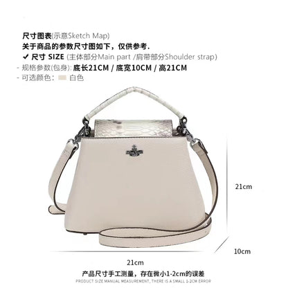 FLOWERSVERSE  Cross-Border Bag for Women  New Crocodile Pattern Portable Bucket Bag All-Match Shoulder Messenger Bag