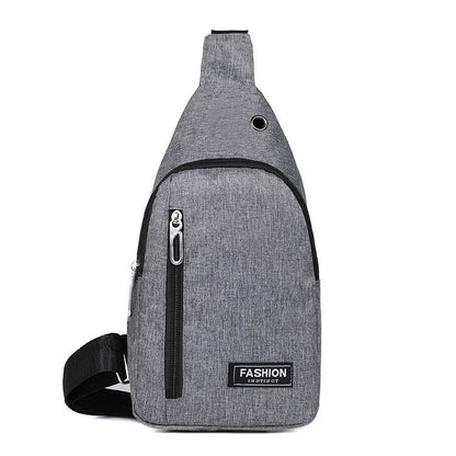 FLOWERSVERSE Factory Wholesale Men's Canvas Chest Bag Casual Sports Shoulder Bag Korean Style Men's Fashion Brand Chest Bag Shoulder Messenger Bag