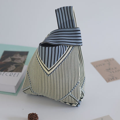 FLOWERSVERSE  INS Internet Hot New Handbag Women's Knitted Bag Japanese and Korean Style All-Match Hand Carrying Casual Tote Bag Factory Wholesale