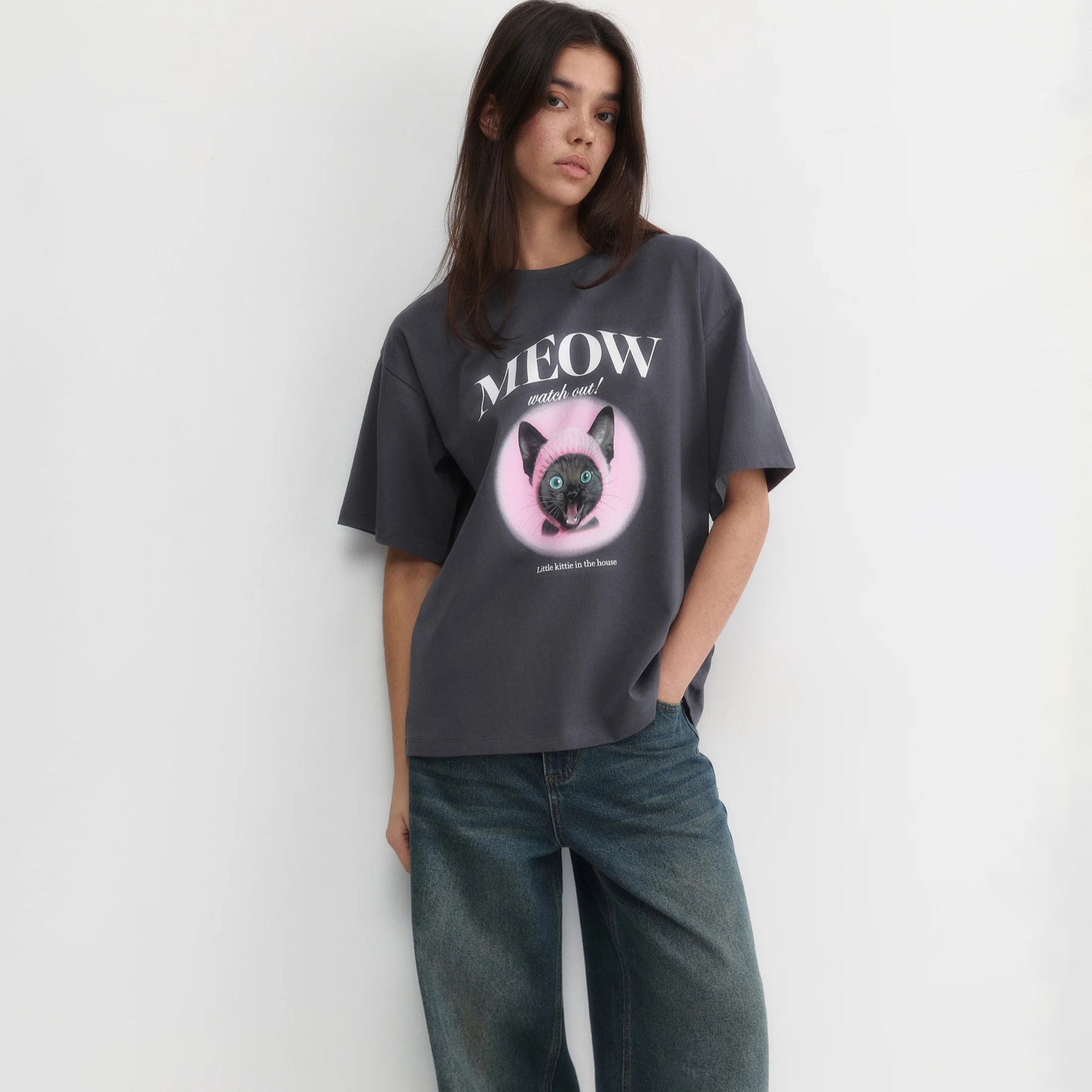 n style women's round neck trendy brand printed letter T-shirt summer street n casual trend top