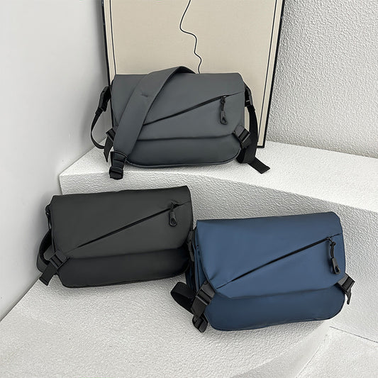 FLOWERSVERSE Men's Chest Bag  New Waterproof Oxford Cloth Chest Shoulder Crossbody Small Backpack Business Commute Shoulder Bag