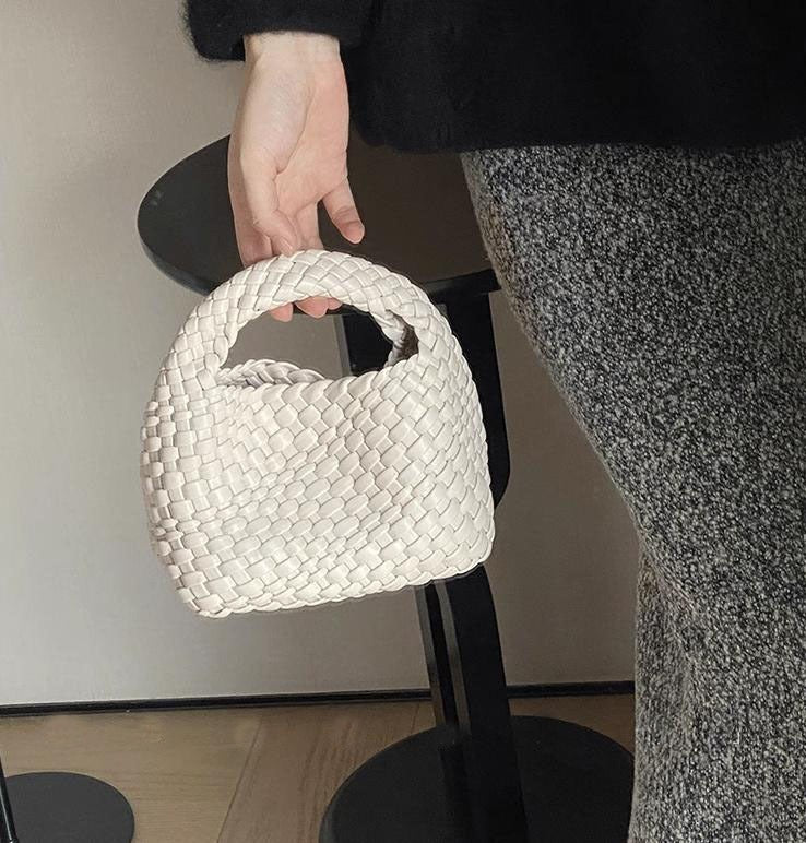 FLOWERSVERSE  Handmade Woven Small Tote Bag Handbags Female  New High-Grade Mini Chain Shoulder Crossbody Bag