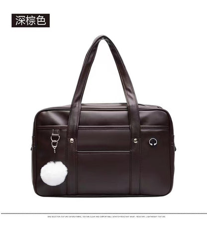 FLOWERSVERSE  New Japanese Japanese Orthodox JK Uniform Bag Single Shoulder Pu Women's Simple Comic Show Student Leisure Crossbody Bag College