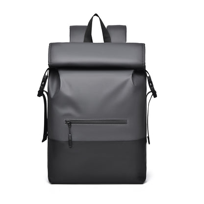 2025  men's backpack, business travel, high-end sense, large-capacity backpack, fashionable commuter roll-up design, backpack