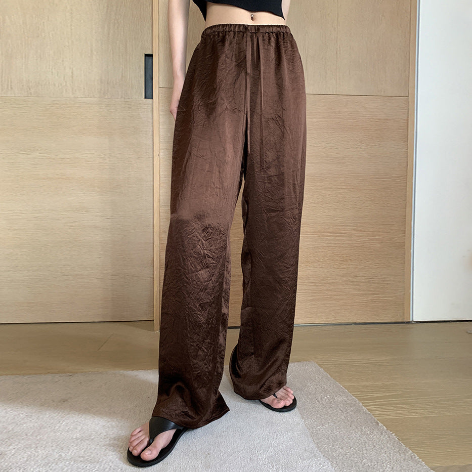 popular spring and summer wide-leg pants texture drape casual sunscreen casual pants women's summer light Yamamoto pants B0136