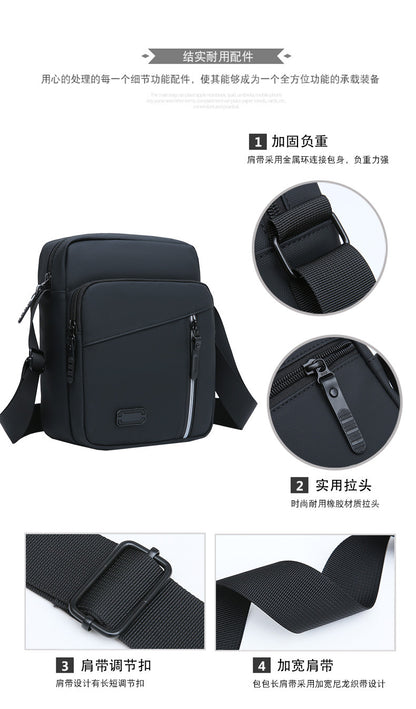 FLOWERSVERSE New Style Men's Bag Shoulder Messenger Bag Storage Bag Trendy Unique Casual Simple All-Match Shoulder Bag