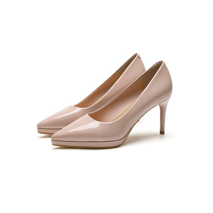 2025 8088-1 Waterproof table high heels women's 2025 autumn new single shoes women's pointed thin heels shallow high heels