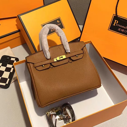 Premium texture women's bag handbag 30CM soft leather 2025 fashion TOGO platinum bag exquisite and versatile