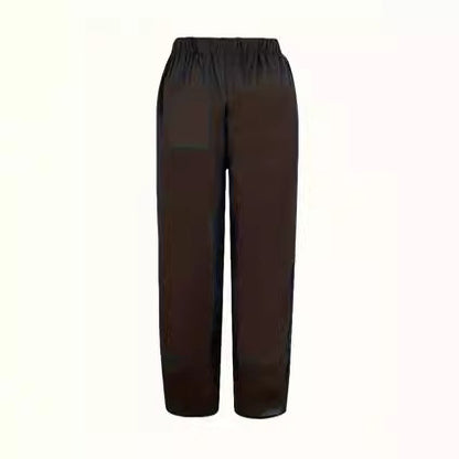 FLOWERSVERSE  Spring and Summer New Women's Cotton Linen Wide Leg Pants  Solid Color plus Size High Waist Loose Casual Cropped Pants Women