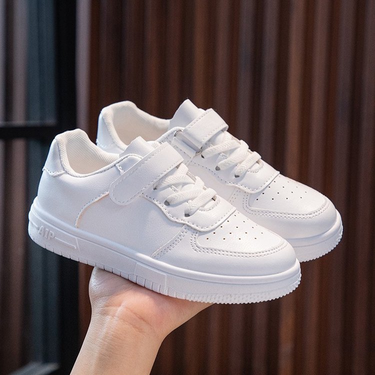 flowersverse Children's 61 White Shoes  New Boy's Sneakers Soft Bottom Fashion Medium and Large Children's Single-Layer Shoes Elementary School Casual Shoes