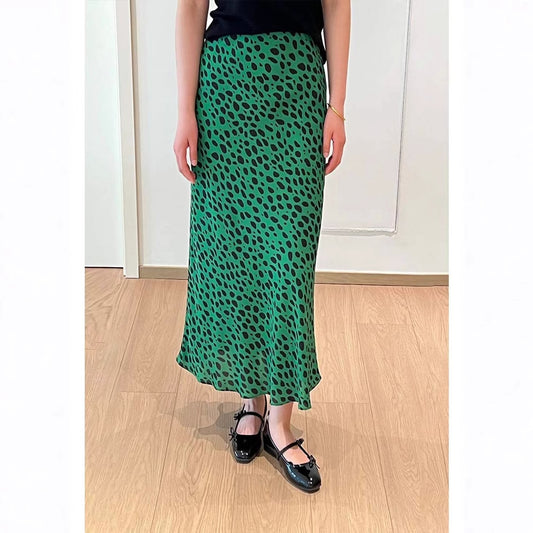 Siyuan, design temperament polka dot fishtail skirt women's summer new high-waisted slim dress 7858