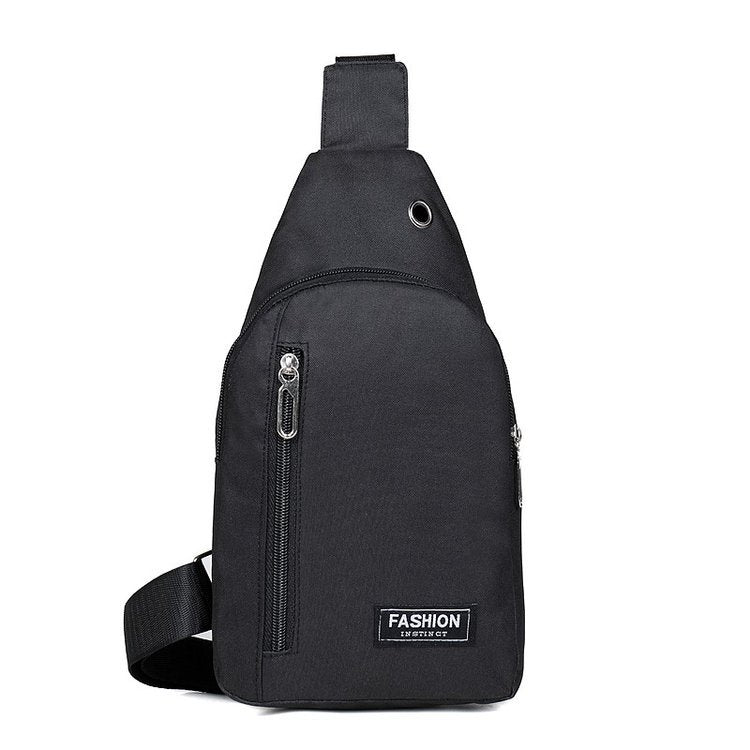 FLOWERSVERSE Factory Wholesale Men's Canvas Chest Bag Casual Sports Shoulder Bag Korean Style Men's Fashion Brand Chest Bag Shoulder Messenger Bag