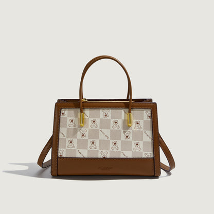 2025 hot-selling handbag women's popular fashion retro printed shoulder bag high-end sense large-capacity commuter bag wholesale