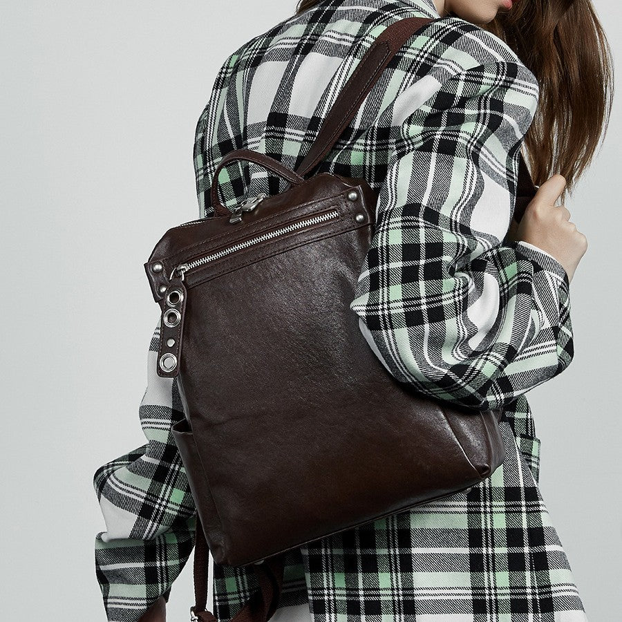 Large capacity first layer vegetable tanned cowhide backpack fashion travel backpack leather women's bag