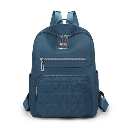 FLOWERSVERSE 2025 Nylon backpack women's Korean version fashion versatile schoolbag light travel backpack trend school commute large capacity