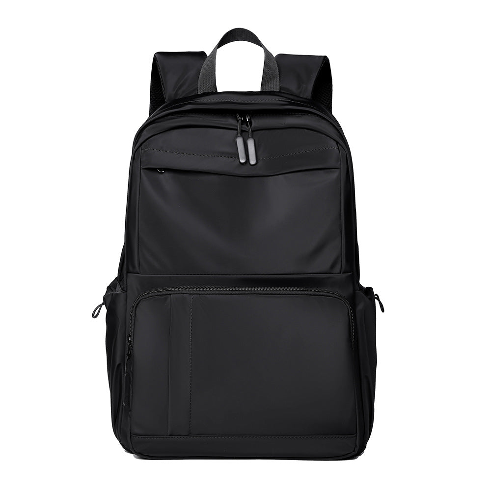 2025 Men's Backpack Business Casual Premium College Student Backpack Simple Large Capacity Backpack Cover Tie Rod