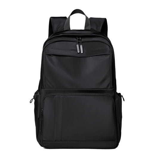 2025 Men's Backpack Business Casual Premium College Student Backpack Simple Large Capacity Backpack Cover Tie Rod