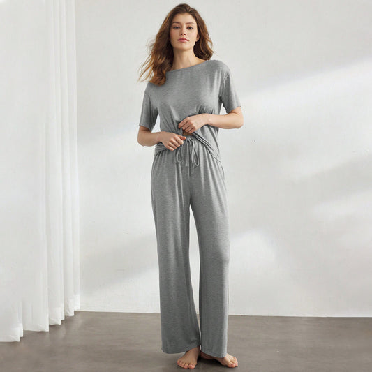 FLOWERSVERSE 2025 popular spring and summer 2025 New simple high-end loungewear suit can be worn outside casual commuting two-piece set women
