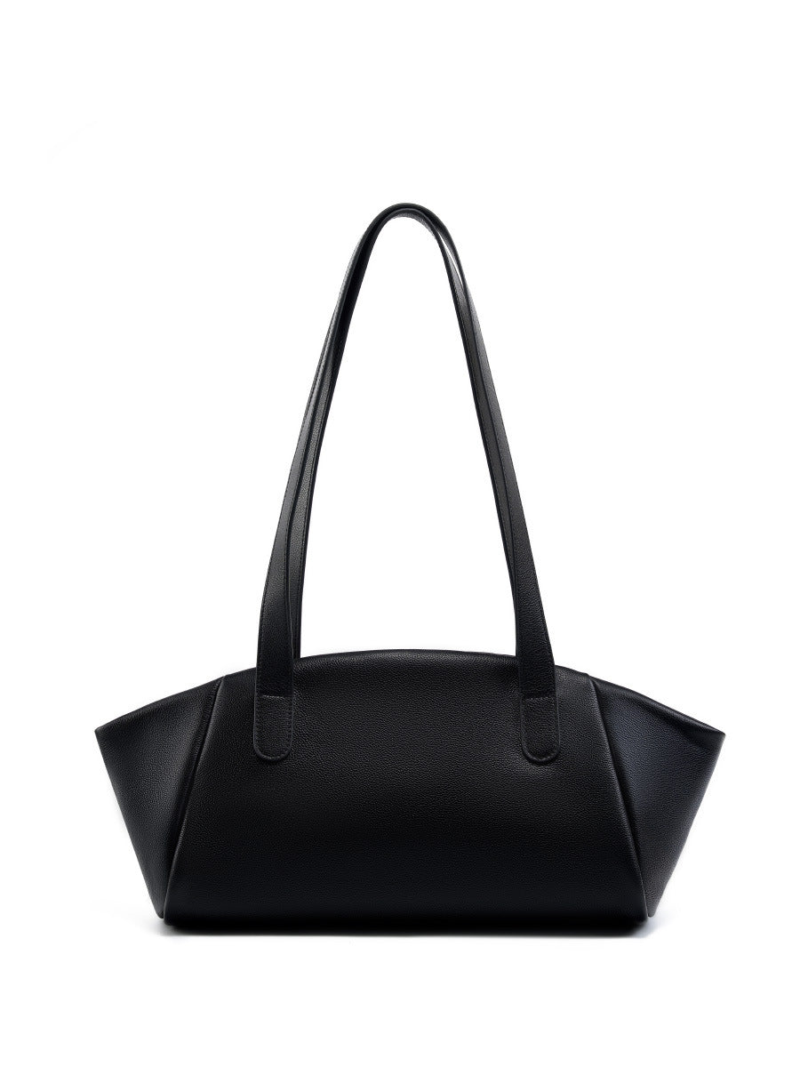 Large capacity simple shoulder wing bag, leather tote bag, fashionable portable women's bag