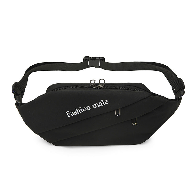 2025 New trendy men's breast bag, casual messenger bag, men's high-end sense, single shoulder messenger bag, simple travel satchel.