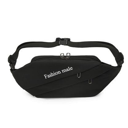 2025 New trendy men's breast bag, casual messenger bag, men's high-end sense, single shoulder messenger bag, simple travel satchel.