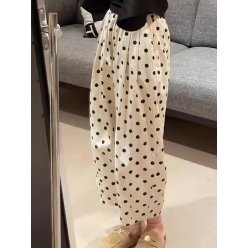 Summer pants thin women's  new popular polka dot Harlan radish pants loose and versatile casual nine-point pants