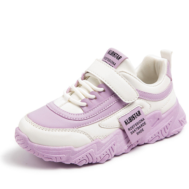 flowersverse Girls' Shoes Dad Shoes Autumn  New Western Style Fashion Little Kids' Sneakers Children's Autumn Mesh Breathable