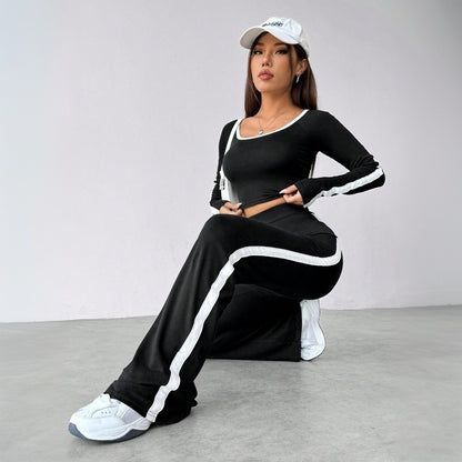 FLOWERSVERSE 2025 New women's clothing 2025 simple style fashion suit popular autumn and winter new versatile commuter two-piece set