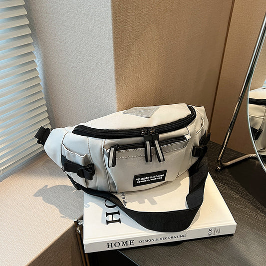 FLOWERSVERSE New Chest Bag Men's Japanese Harajuku Tooling Style Sports Messenger Bag Fashion Brand Large Capacity Versatile Student Riding Waist Bag