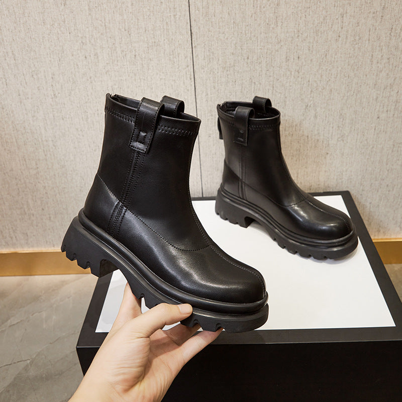 2025 Platform Retro Rhubarb Boots Women's Autumn Chelsea Boots Summer Martin Boots Women's British Boots