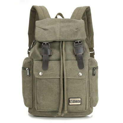 FLOWERSVERSE Cross-Border Canvas Backpack Boys Leisure Outdoor Travel Backpack Female Middle School Student Large Capacity Schoolbag Korean