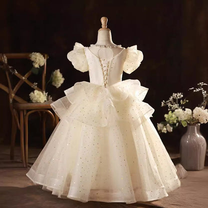 flowersverse Wholesale Children's Dress Princess Dress High-End Little Host Girls Birthday  New Costume for Piano Performance Summer